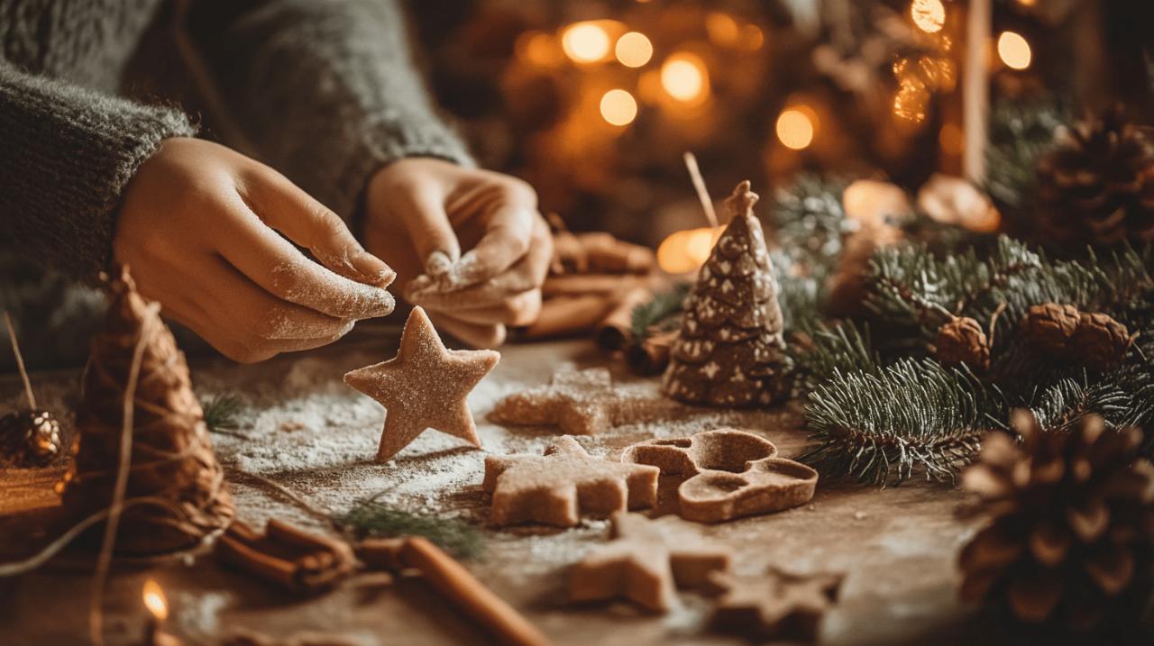 Des decorations de Noel en pate a sel a la cannelle : une activite sensorielle pour petits et grands